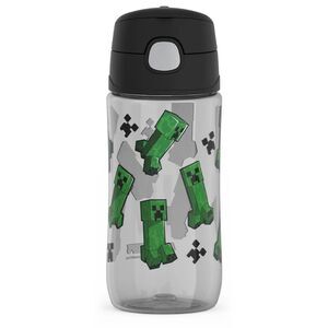 16oz THERMOS® KIDS WATER BOTTLE WITH SPOUT LID MINECRAFT NEW